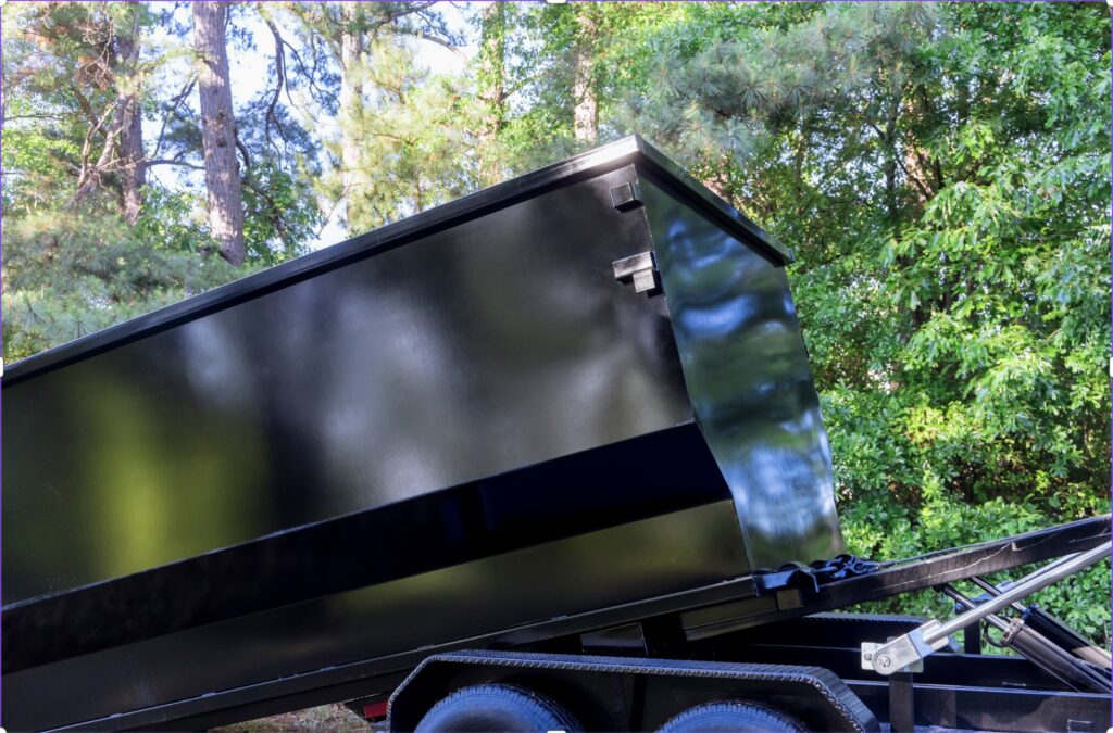 A large 40-yard dumpster placed at a construction site, ready for large-scale waste management.